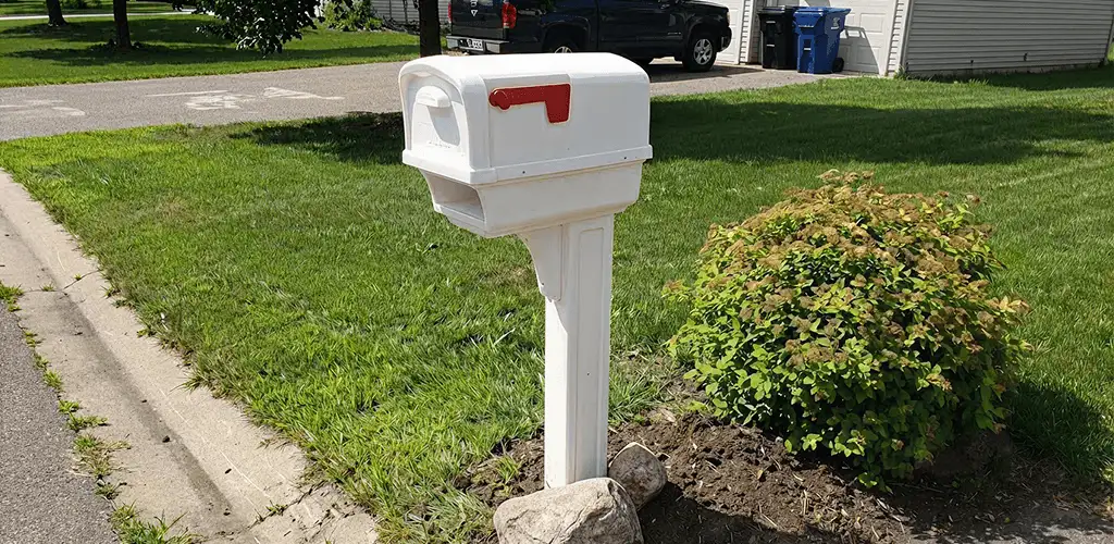 Mailbox installation for a residential curbside mailbox in Anaheim, CA